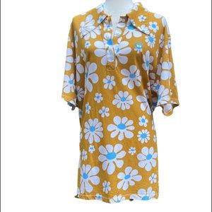 Big Bud Press Made in LA Top Shirt Psychedelic Flower Lazy Daisy 3XL